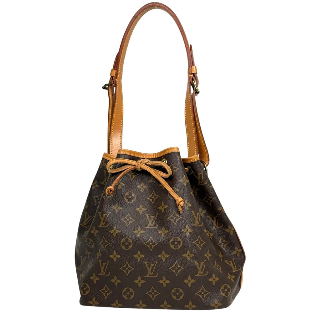 Louis Vuitton Noe Shoulder Hobo Drawstring Shoulder Bag Monogram Brown